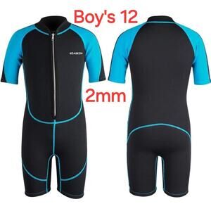 Wetsuit Boys Size 12 2mm Front Zipper Short by SeaSkin